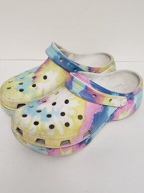 Tie Dye Platform Crocs